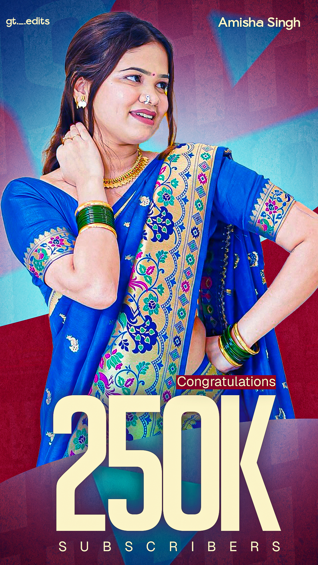 Instagram story — Amisha Singh 250K milestone